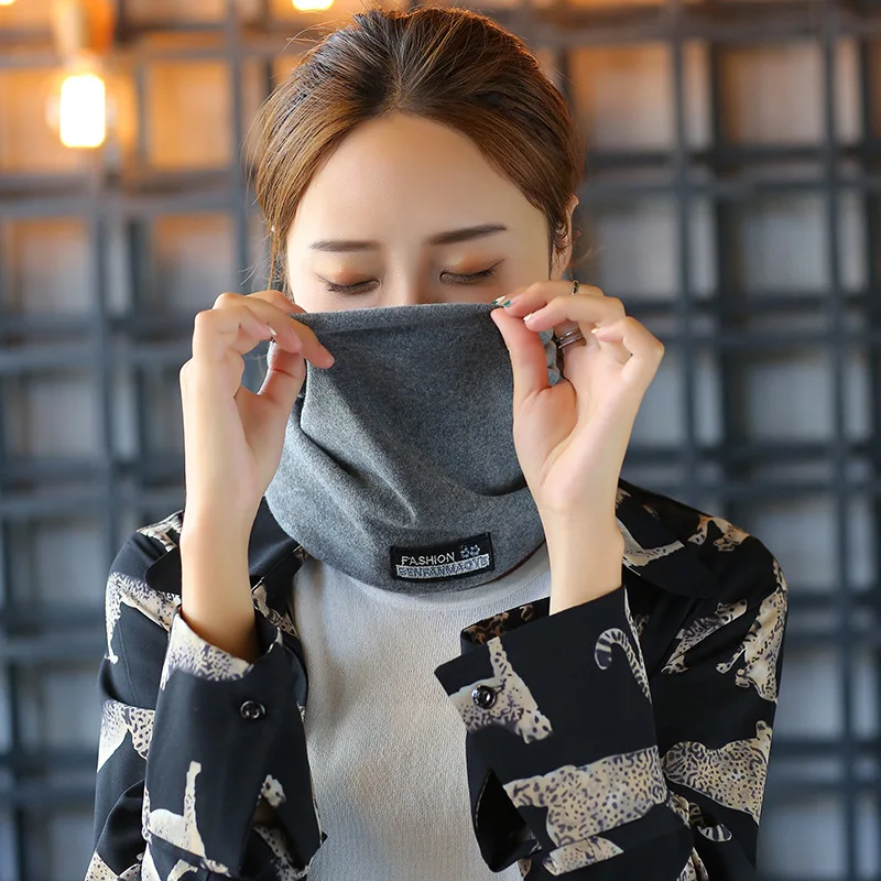 Модные женские и мужские зимние теплые шапки шарф вязаные однотонные для женщин