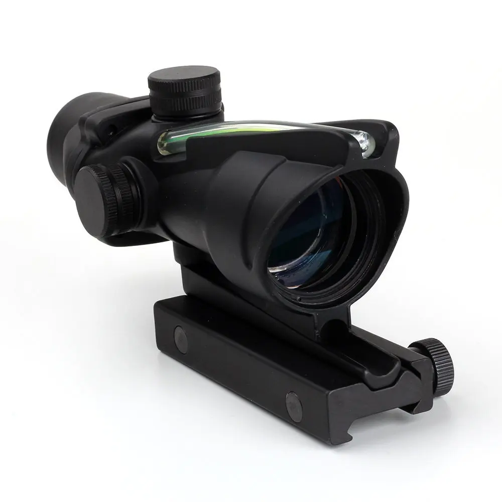 SEIGNEER Тактический ACOG прицел 4x32 Настоящее волокно зеленый с подсветкой Crosshair BDC