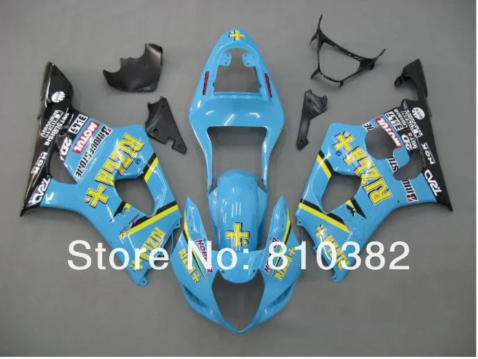 Набор обтекателей мотоцикла для GSXR1000 03 04 GSXR 1000 GSX R1000 K3 2003 2004 ABS синий набор литья