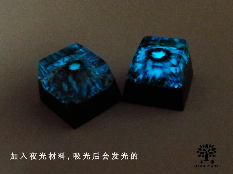 1 шт Ручная работа Fuji Смола keycap механическая клавиатура Серебристая крышка ключа R4 высота OEM профиль