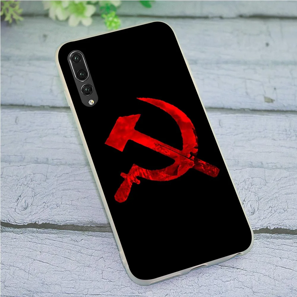 Мягкие чехлы из ТПУ задняя крышка с российским флагом чехол для телефона Huawei Honor 7X