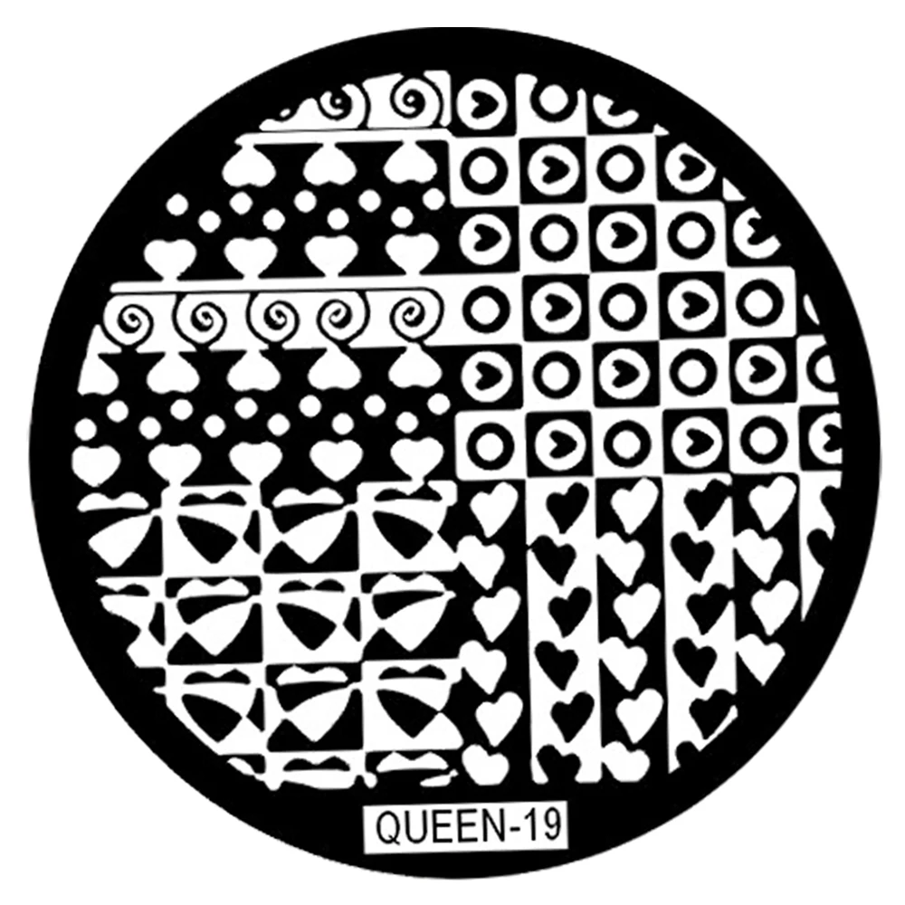 Модные пластины для штамповки ногтей с символом сердца художественный штамп