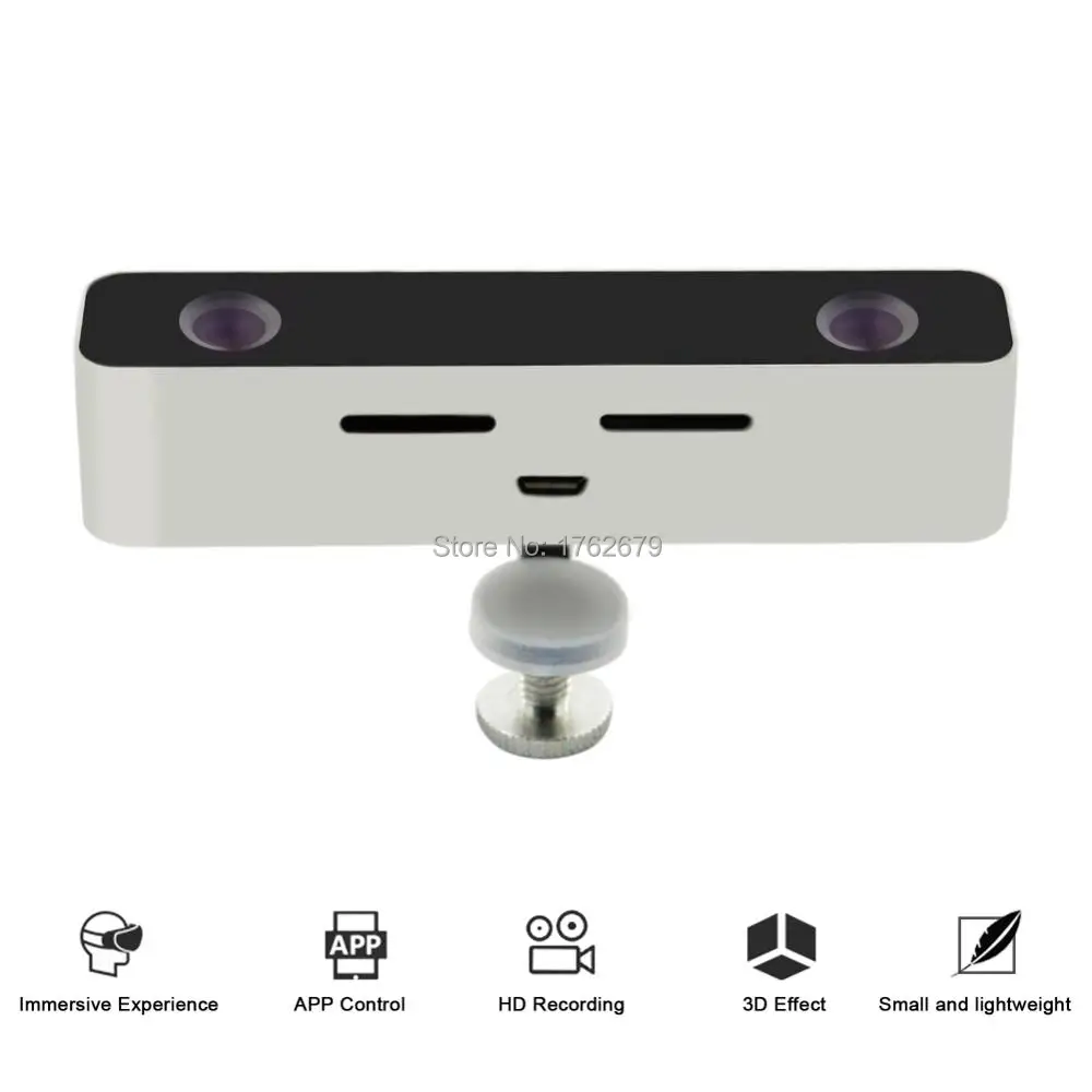 ELP Виртуальная реальность 3D VR android камера двойной объектив cctv micro usb Белый
