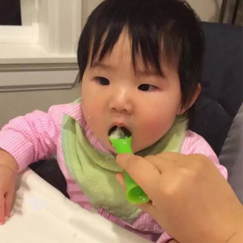 2 шт. детская силиконовая обучающая ложка бамбуковые Листья Форма безопасная для