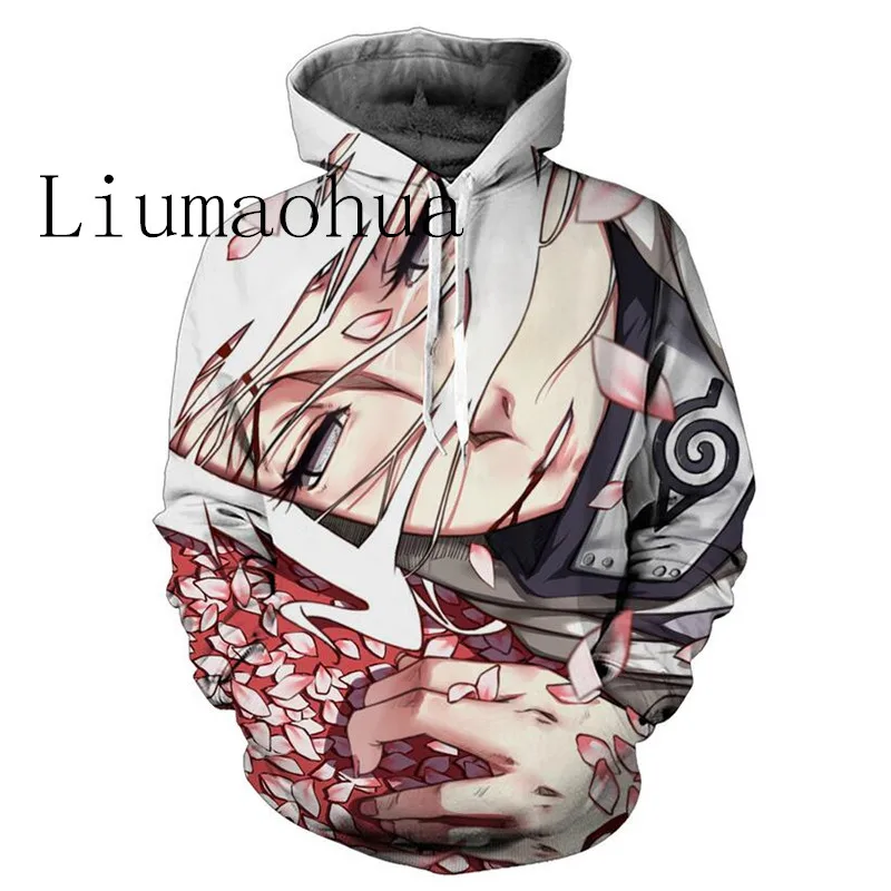 Liumaohua2018New мультипликационные персонажи Uzumaki Наруто/Саске 3d Аниме Толстовка с