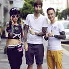 Качественные Временные татуировки рукава мужские бесшовные поддельные татуировки руки теплые чулки эластичные татуировки рукава шкуры Защита от солнца