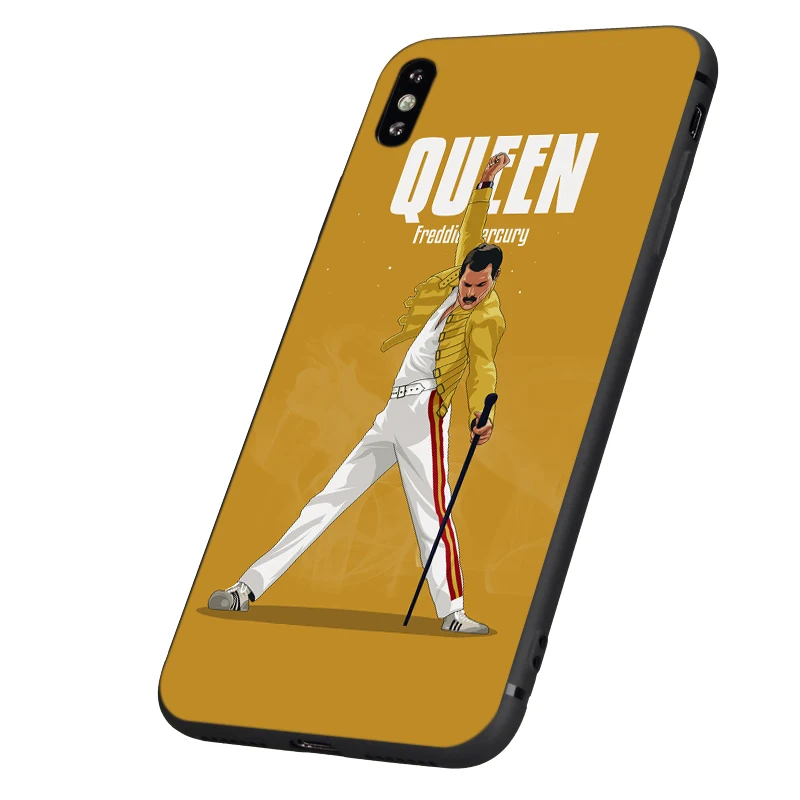 Черный чехол ТПУ для iphone 5 5s se 6 6s 7 8 plus x 10 силиконовый чехол для iphone XR XS 11 pro MAX чехол Фредди Меркури Queen band