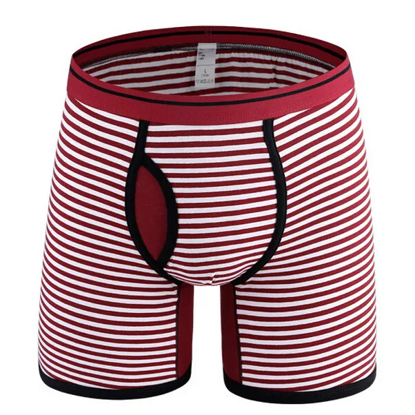 4 Pcs M4 Red Лидер продаж, качественные Новые бренды, модные сексуальные мужские трусы, мужские длинные трусы-боксеры, хлопковые мужские трусы, мужские большеразмерные трусы - Цвет: 4 Pcs M4 Red