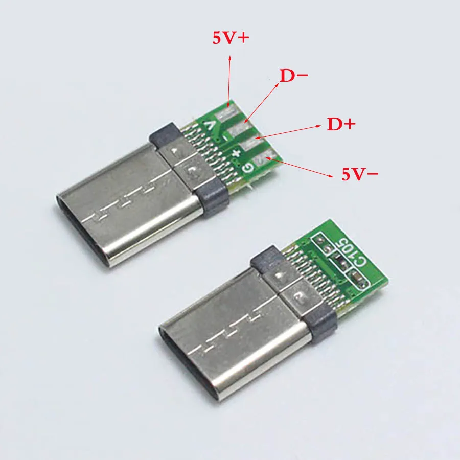 USB 3 1 type C штекер EClyxun 100 набор сделай сам двусторонняя сварочная вилка типа разъем