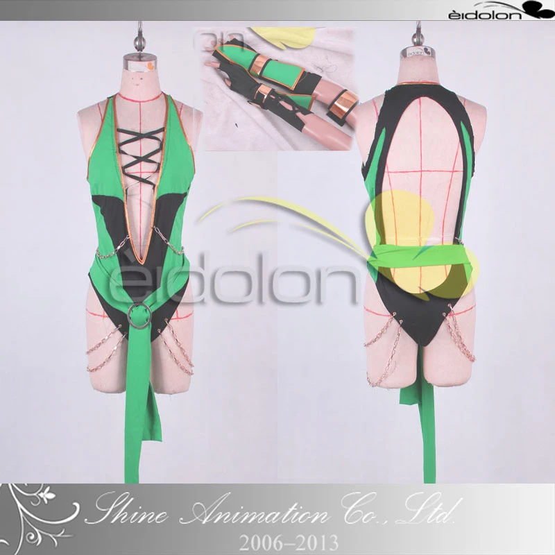 Костюм для косплея Mortal Kombat 9 Jade 11|cosplay costume|jade mortal kombat costumemortal costume |