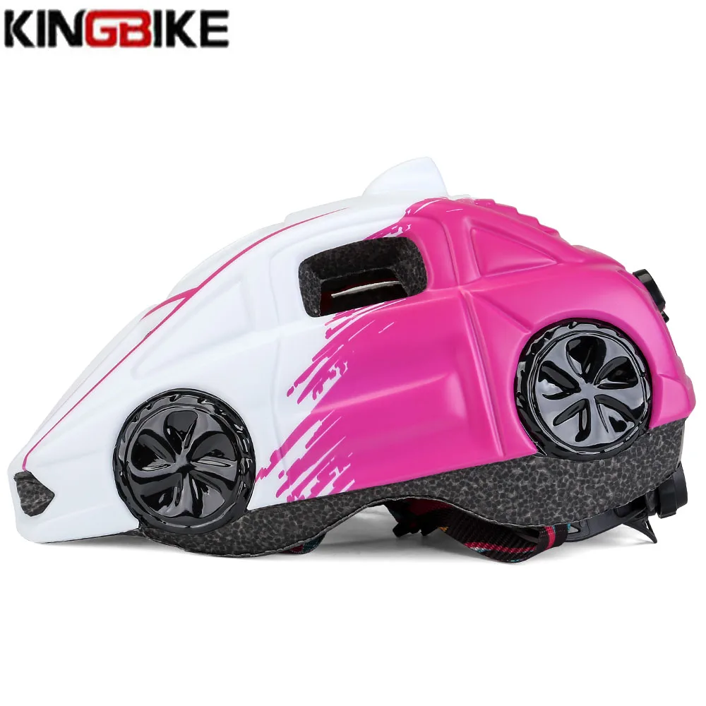 Шлем KINGBIKE детский спортивный для катания на коньках мультяшный автомобиль