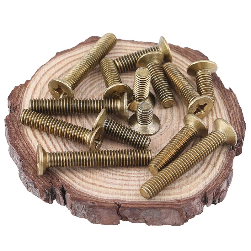 Винты с потайной головкой M4 Copper винты плоской GB819 * 8 20 мм|countersunk head screw|machine screwscopper