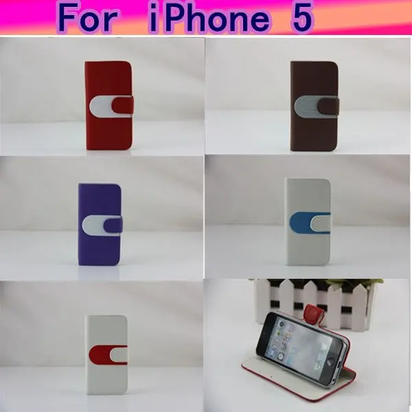 2012 Newest Fashion Wallet Nylon + PU leather Flip Case For Apple iPhone 5 Cell Phone Stand Cover Free Shipping|wallet case for samsung galaxy