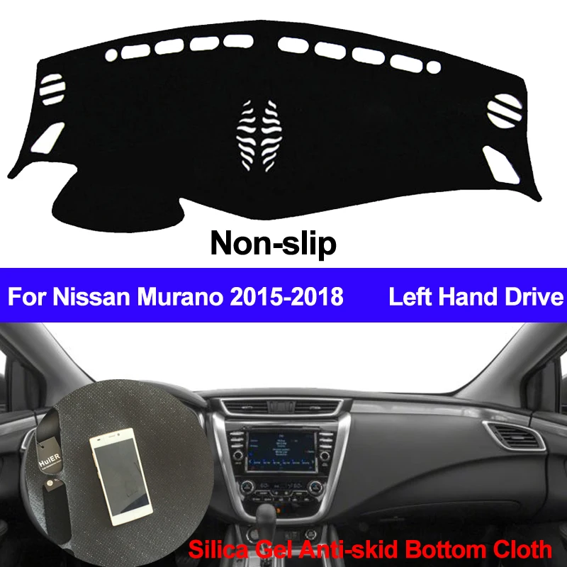 

TAIJS Car Dashboard Cover Silicone Non-Slip For Nissan Murano 2015 2016 2017 2018 Dash Mat ANti-UV Carpet Automobile DashMat