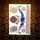 Модная хна Ловец снов флеш золотые временные татуировки наклейки HY117 Хна Цветок Браслет колье татуировки новые поддельные татуировки для женщин