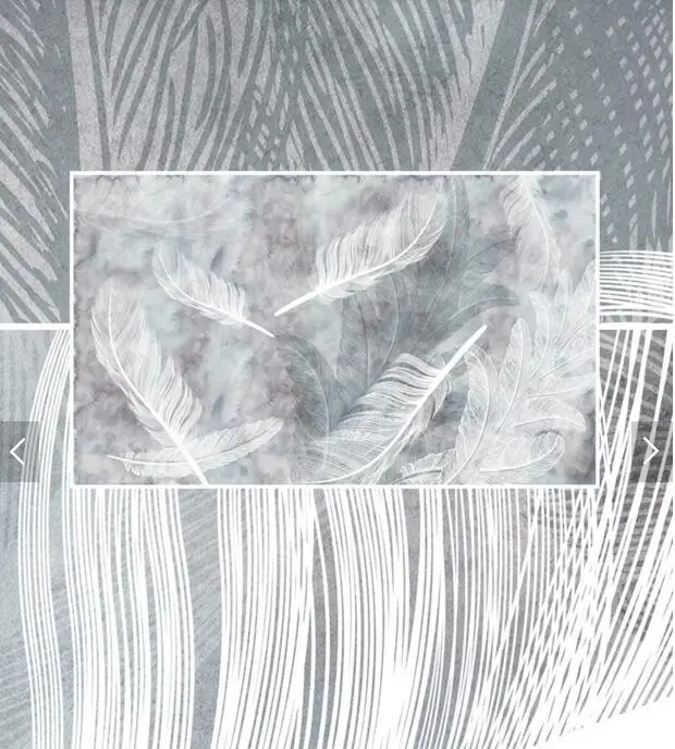 Обои на заказ в стиле ретро акварельные росписи ручной работы с перьями для