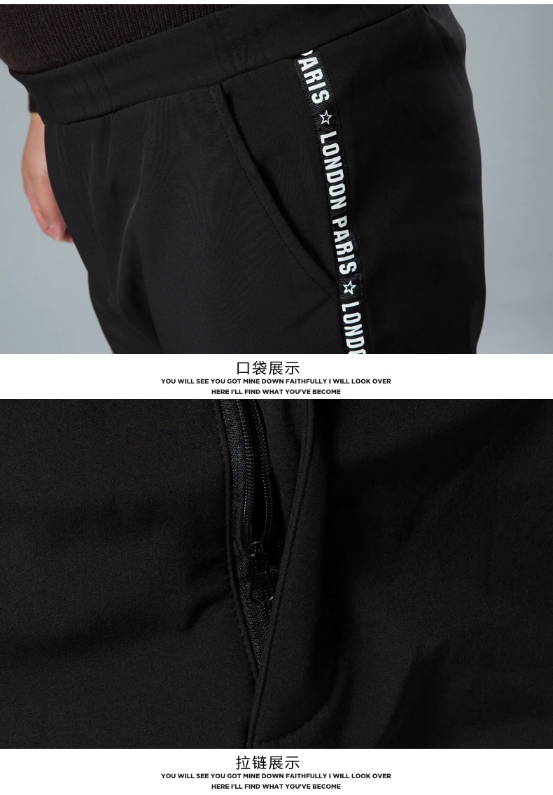 6XL 5XL Men Fleece Thick Pants Outside Winter Velvet Warm Thermal Mens Wool Sweatpants Heavyweight Zipper Trousers male joggers
