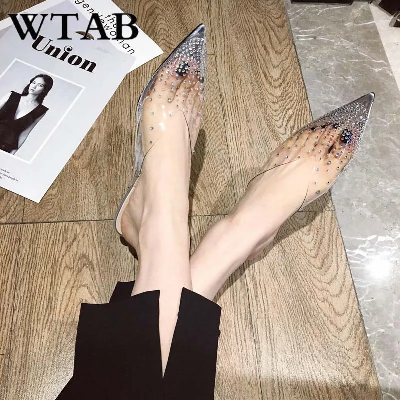 Слиперы WTAB женские со стразами модная летняя обувь Тапочки 2019|Тапочки| |