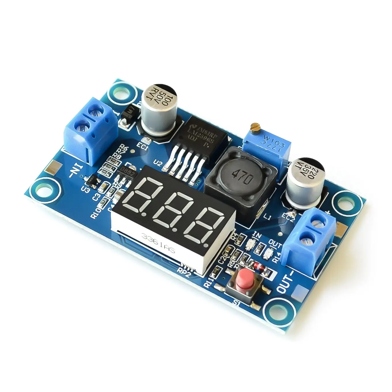 Высокое качество 3A Регулируемый DCDC LM2596 LM2596S вход 4 V-35 V Выход 1,23 V-30 В постоянного тока dc понижающий Питание Регулятор модуль - Цвет: Digital tube