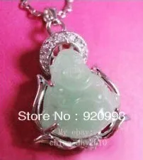 

free P&P*******Charm Silver Natural stone Buddha Pendant and Necklace