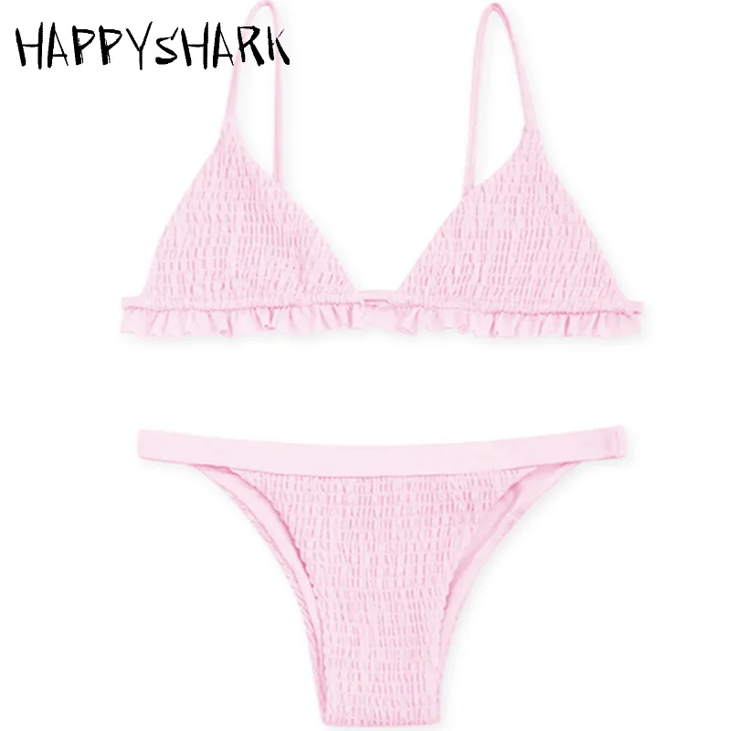 Женский купальник HAPPYSHARK сложное бикини с пуш апом цвета: винно красный