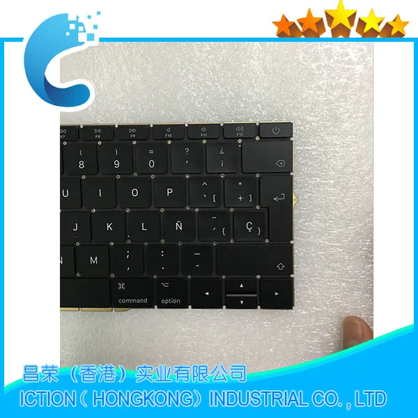 Подлинная новая клавиатура для ноутбука A1708 с испанской раскладкой Macbook Pro 13 3