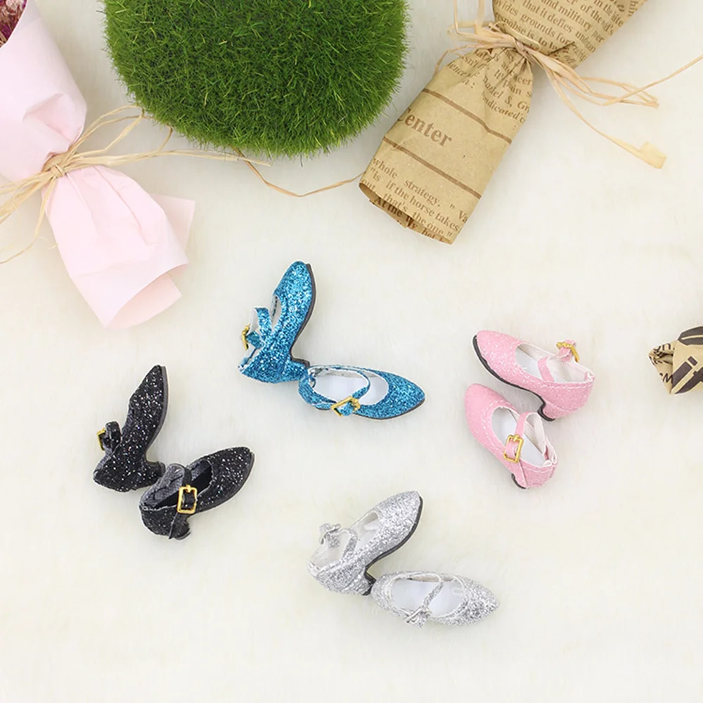 Blyth ICY Licca/1/6 г. Обувь со стразами на высоком каблуке в стиле куклы; цветная обувь со стразами;
