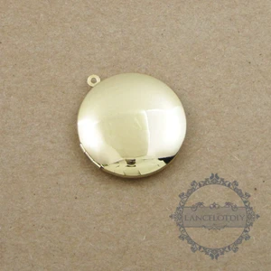 Light Gold 33 мм Круглый Золотой, розовое золото, бронза, серебро, состаренное серебро, необработанная латунь фото медальон рамка Подвеска Шарм для гравировки 1111070 - Окраска металла: Light Gold