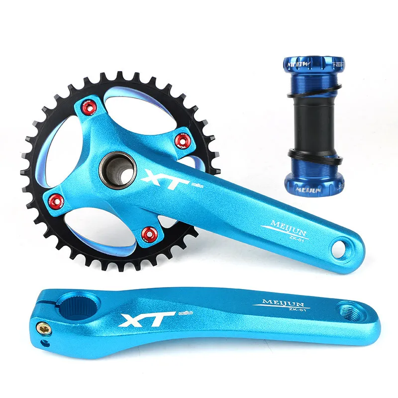 Алюминиевый горный велосипед из сплава Crankset Полый зуб пластины кривошипный рычаг Звездочка цепное колесо для велосипеда с нижним кронштейном диск BCD 104 мм