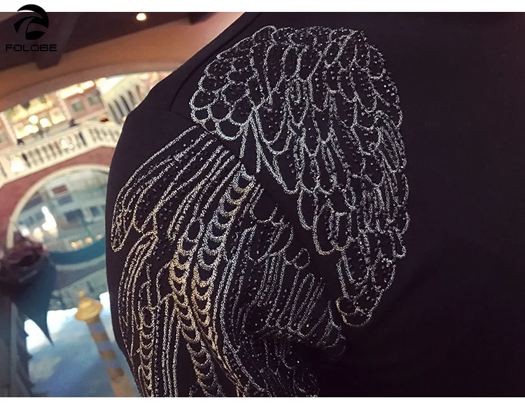 

FOLOBE Silver Swing Embroider Sweatshirt Spring Autumn Sequins Moleton Masculino Ropa De Hombre Sudaderas Hombre Fancy Hoodie