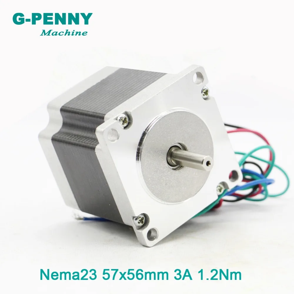 NEMA23 шаговый двигатель с ЧПУ 57x56 мм 3A 1.2N.m Вал D = 8 мм/6,35 мм шаговый двигатель 172Oz-in для гравировального станка с ЧПУ 3D принтер