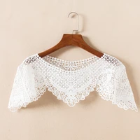 knitted lace collar hollowed out neck jacket strapless condole shawl vest lace fabric embroidered hollow collar lace cr1583