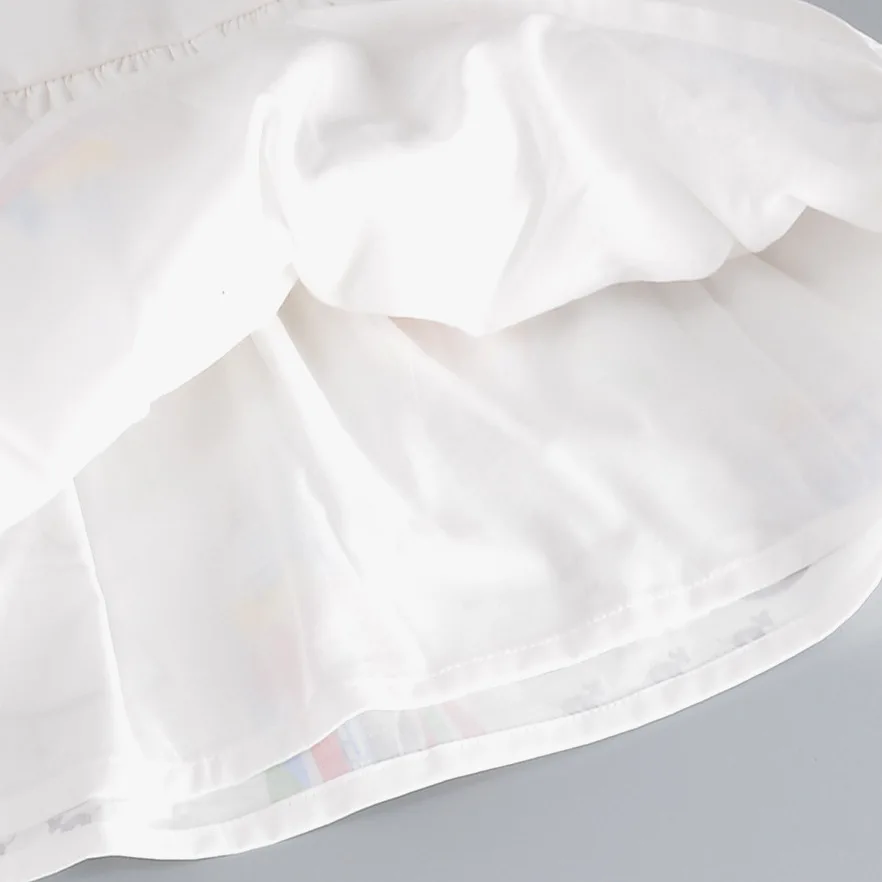 Платье для маленьких девочек летние платья из чистого хлопка с летящими рукавами