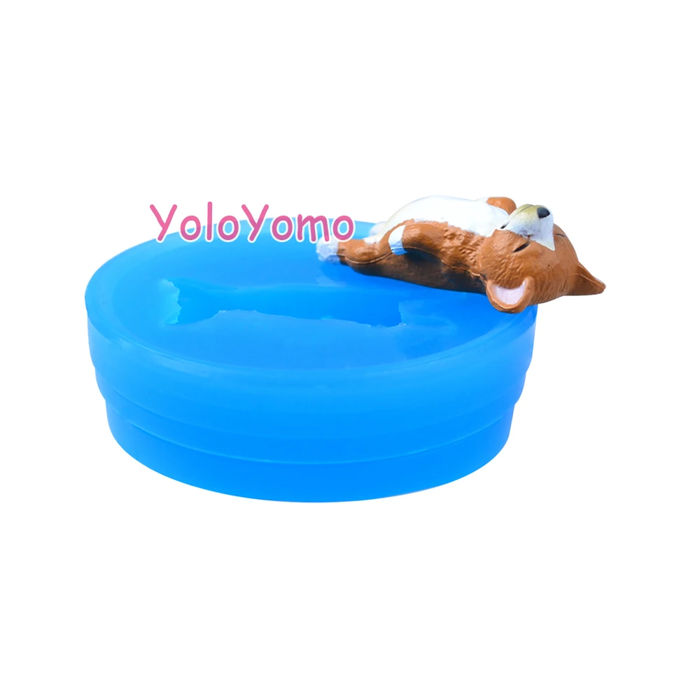 D570YL 40 8 мм 3D корги собака силиконовая форма-животная форма для десерта украшения