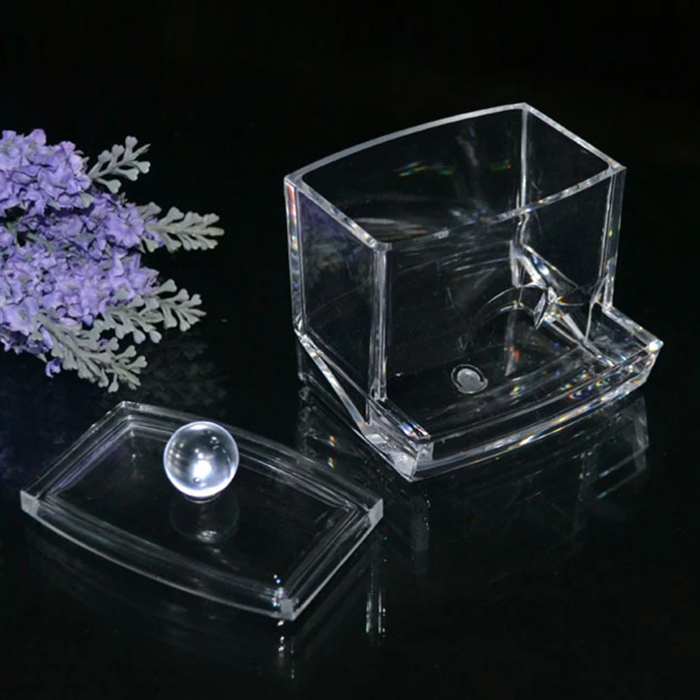 2017 New Creative Clear Acrylic Swab Storage Box Cotton Pads Swabs Stick Cosmetic Makeup Tools Durable Case Holder | Красота и