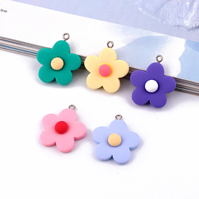 Смешанные 5 шт Мягкие гончарные подсолнухи амулеты сделай сам для подвесных