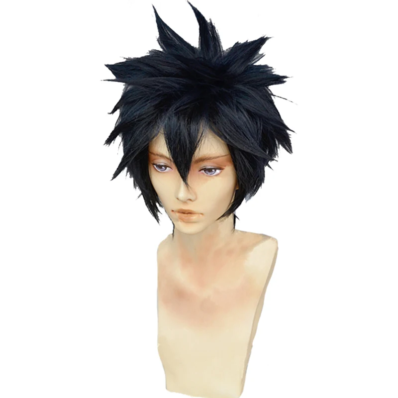 Anime Fairy Tail Gray Fullbuster Cosplay Wigs Short Heat Resistant Synthetic Hair Wig + Cap | Тематическая одежда и