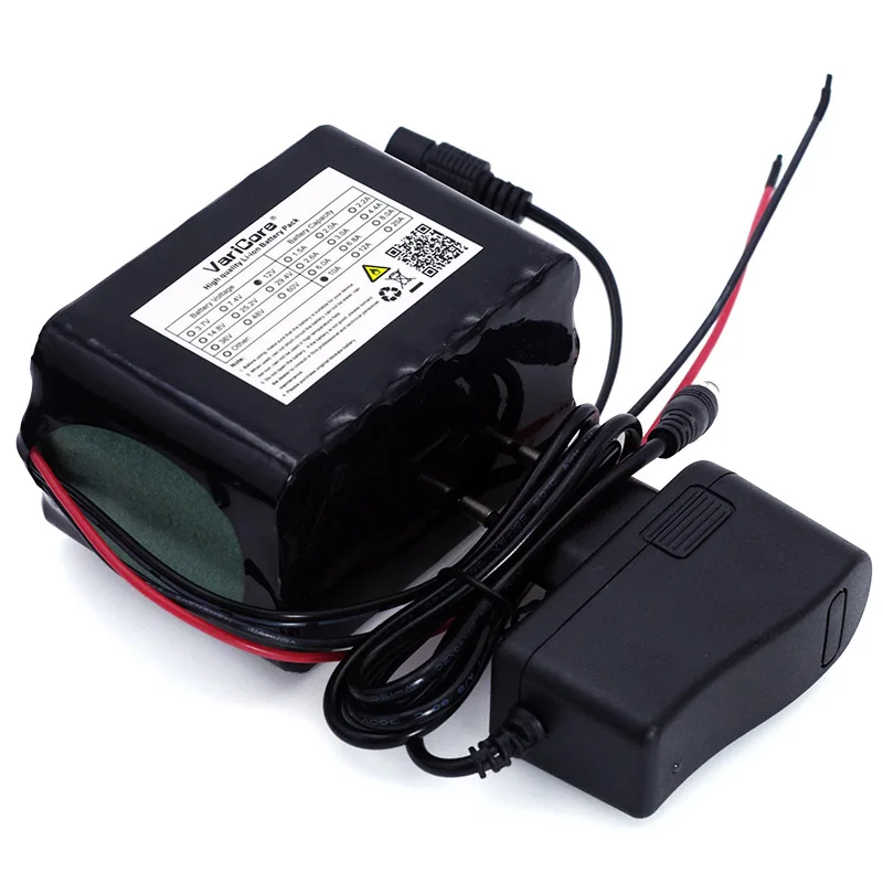 VariCore большая емкость 12 V 10Ah 18650 литиевая аккумуляторная батарея 12 v 10000 mAh 75 W светодиодный ксеноновая лампа+ 12,6 v 1A зарядное устройство