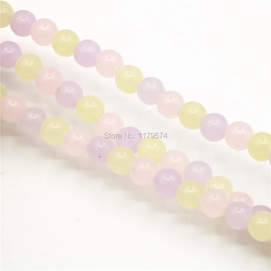 6mm 8mm 10mm Hot Sale Multicolor Tourmaline Chalcedony Crafts Loose DIY Round Stone Beads Jewelry Making Girls Christmas Gifts | Украшения