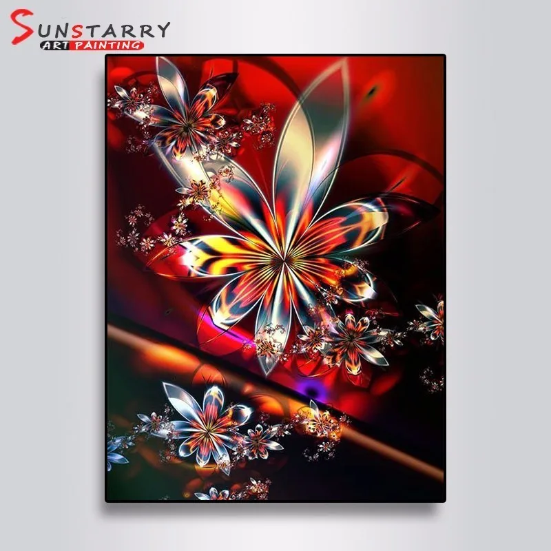 Sunstarry 5D DIY Алмазная картина Мандала полностью круглые стразы Алмазная вышивка крестиком Лоскутная мозаика абстрактный цветок - Цвет: A1830