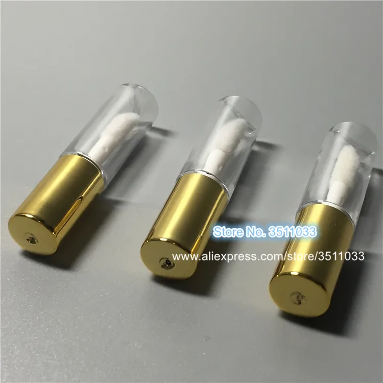 1.2ml 100PCS Rose Gold Empty Lip Gloss Tube Mini Clear Plastic Liquid Lipstick Container Round Black Silver | Красота и здоровье