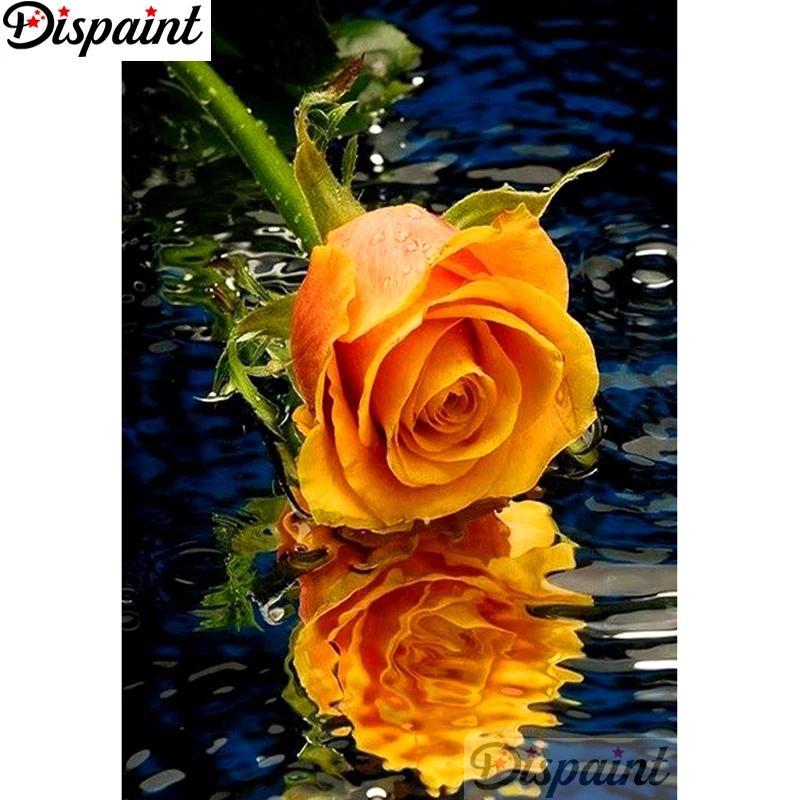 Dipaint квадратная/круглая дрель 5D DIY алмазная живопись "желтый цветок" вышивка крестиком Полный Стразы Декор A10981