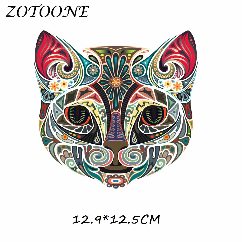 Цветные нашивки ZOTOONE с изображением Мистик кота для одежды термотрансферные