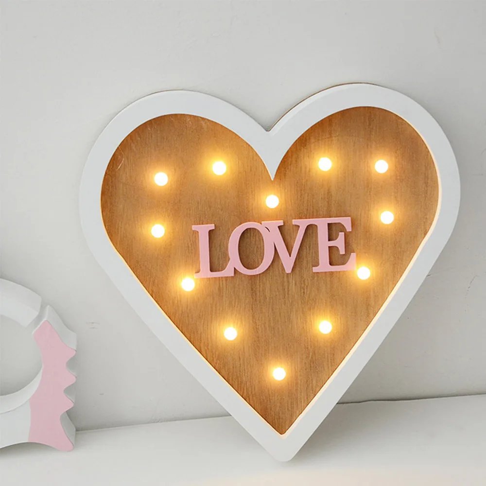 День Святого Валентина 3D Marquee LOVE Letter светодиодные лампы Романтические Настенные
