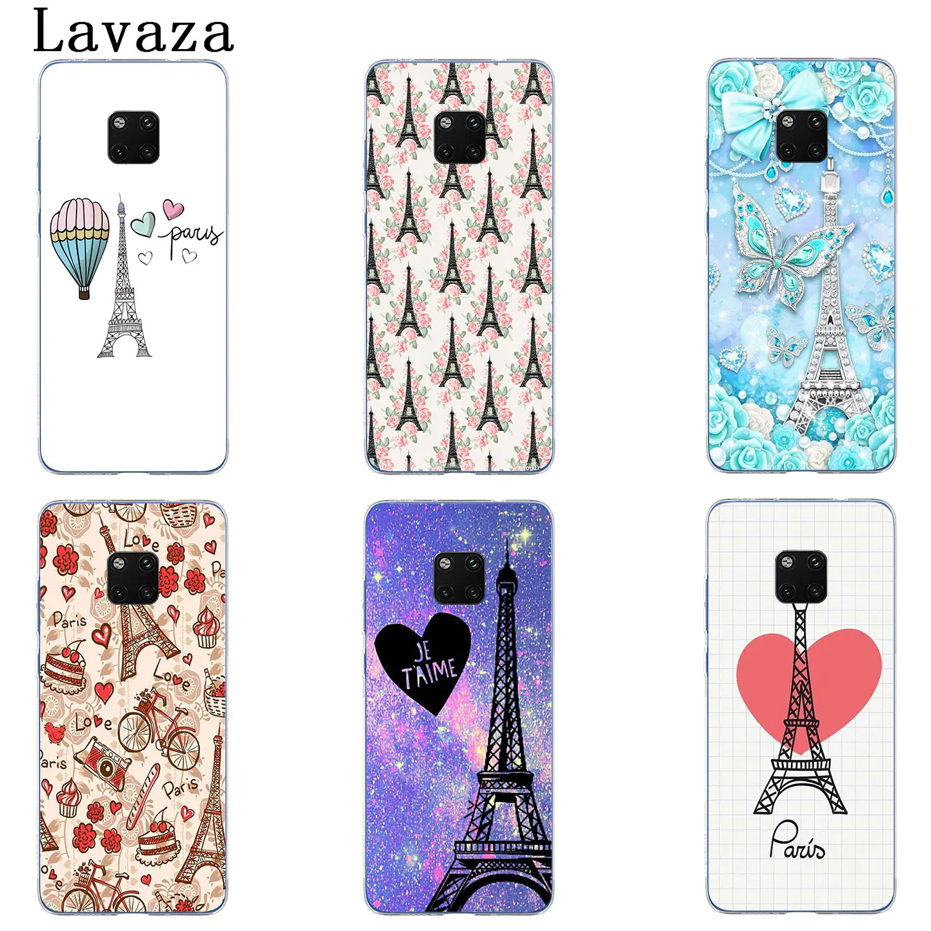 Жесткий чехол Lavaza с изображением Парижа и Эйфелевой башни для Huawei Mate 30 20 Pro 10 Lite Y6