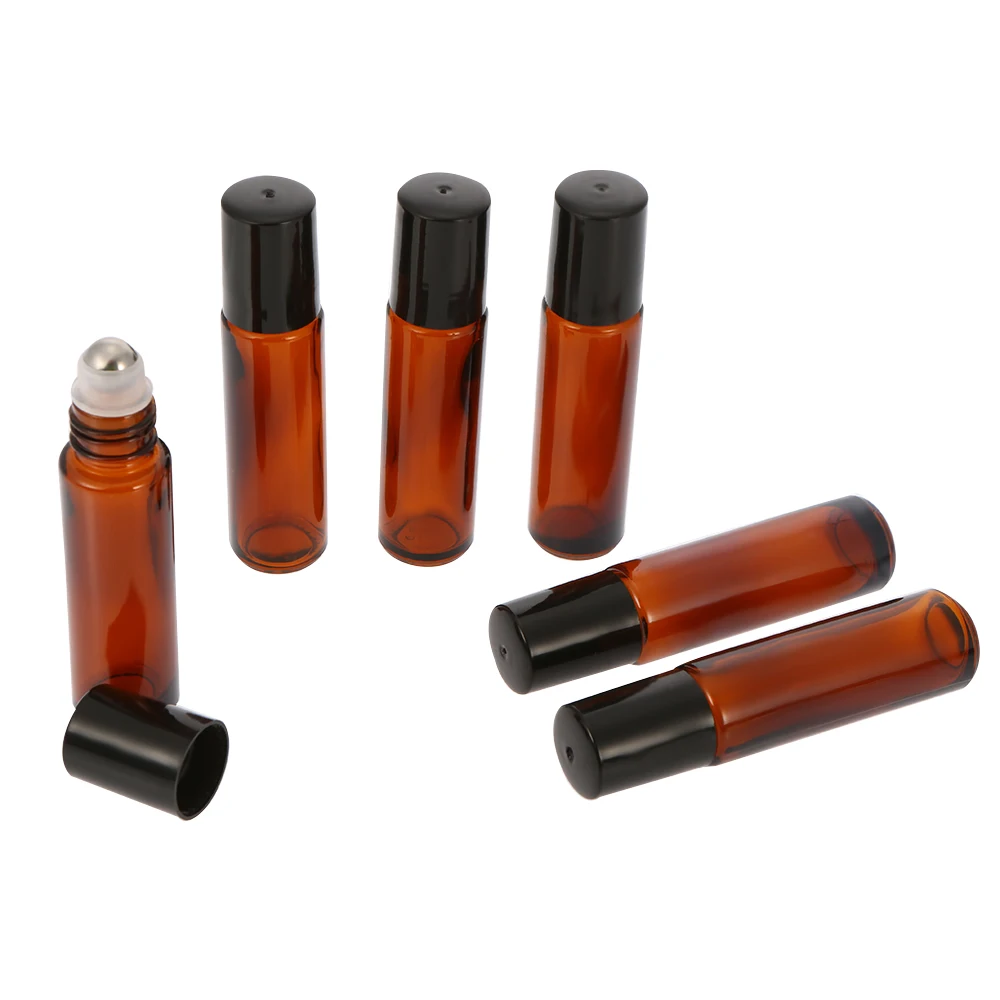 Флаконы янтарного эфирного масла с капельницей 6 шт./компл. 10 мл|perfume oil bottles|oil perfume