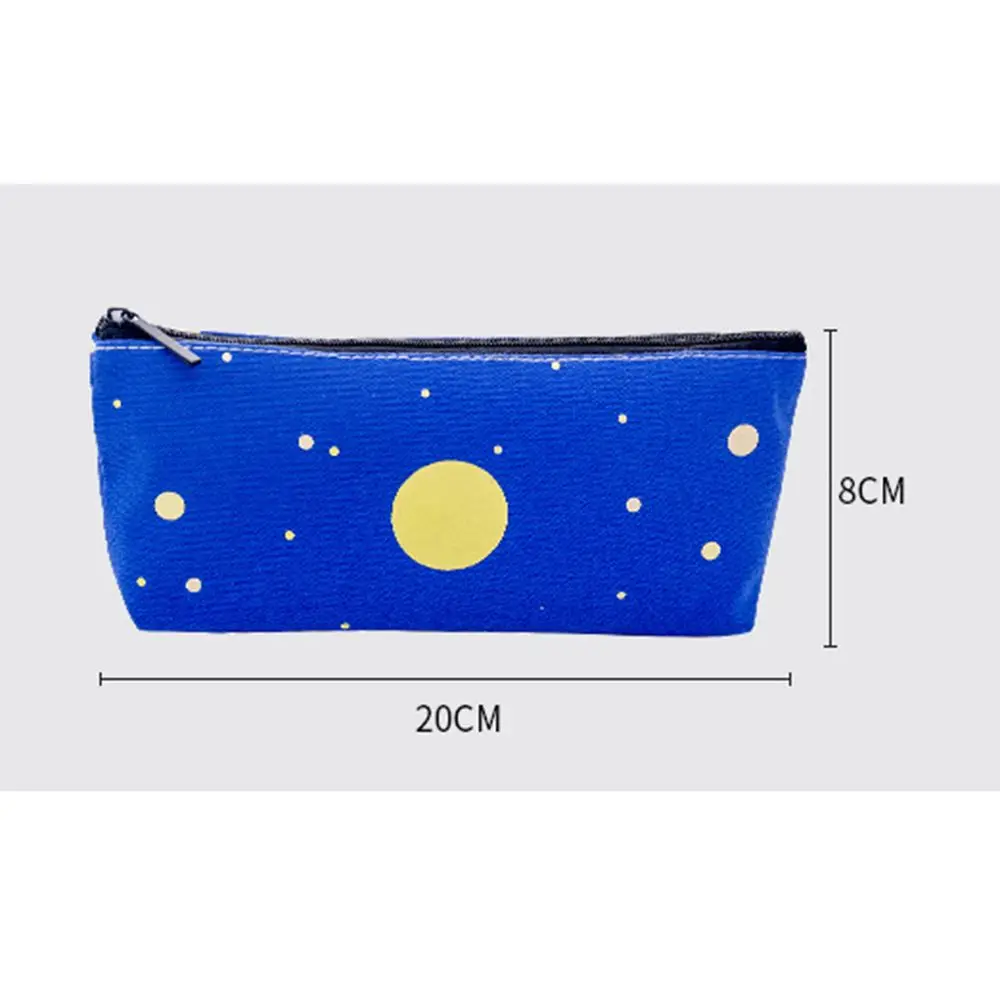 Креативный чехол для карандашей милый холщовый с изображением звездного неба