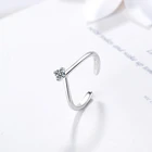 Корейские V-образные Простые открытые женские кольца из стерлингового серебра 925 пробы с изменяемым размером SRI211