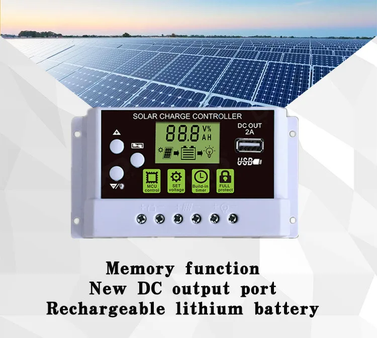 Шим-контроллер солнечной батареи дисплей подсветки 12 в 24 контроллер системы 10 а 20