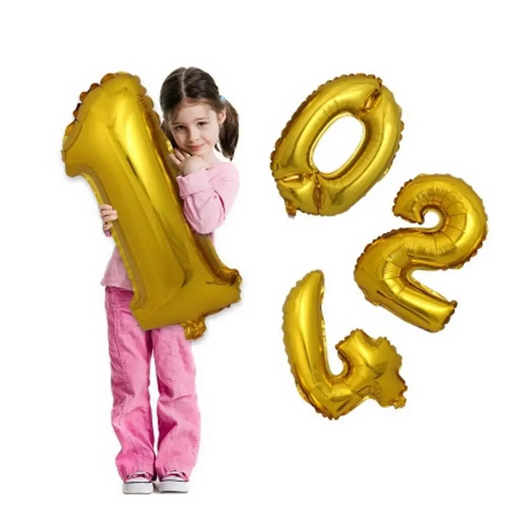 Номер воздушный шар пленка алюминий Новый 16 дюймов случайный цифровой